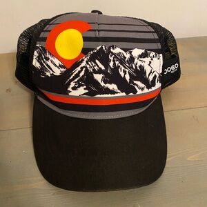 Colorado Black and Gray Mountain Trucker Hat